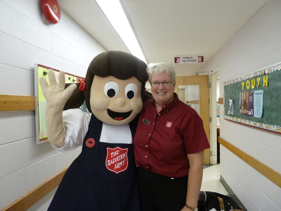 Photo of Shieldy  mascot at event